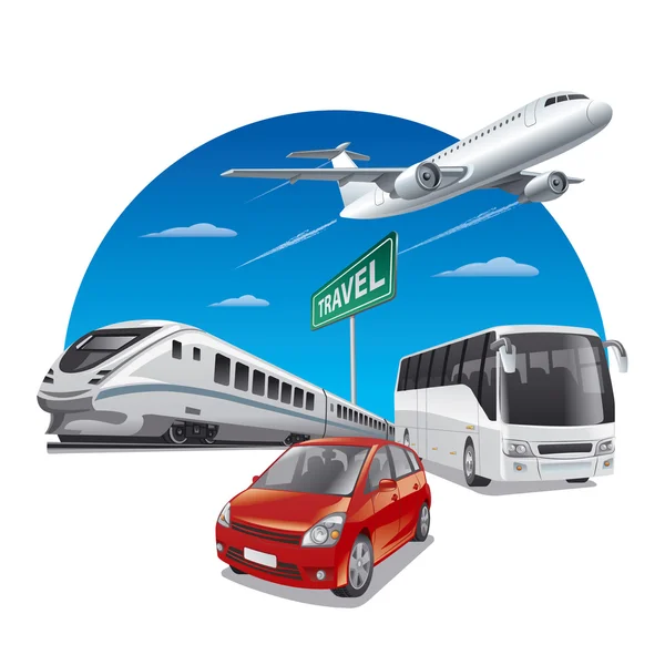 Transporte de viajeros — Vector de stock