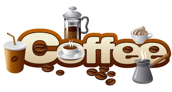 Ilustración concepto de café — Vector de stock