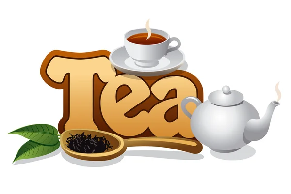 Concept de thé — Image vectorielle