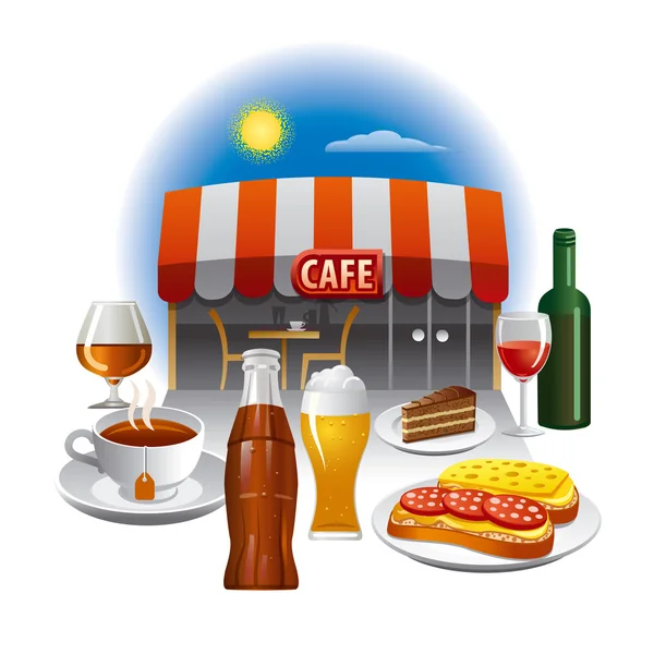 Cafe service — Stock Vector