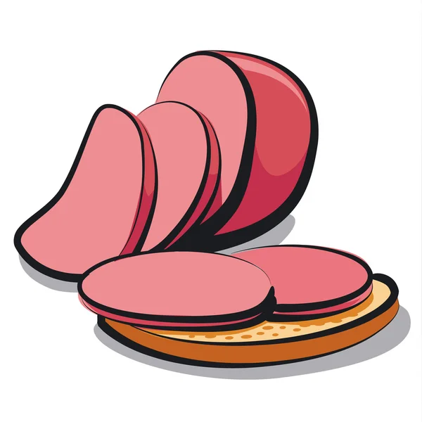 Sandwich à la saucisse — Image vectorielle