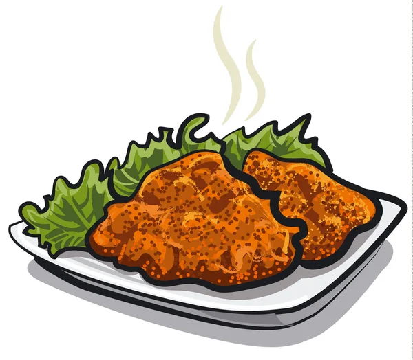 Schnitzel — Stock Vector