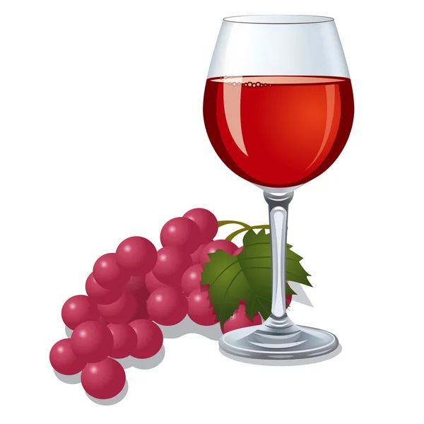 Wine and grape — Stock Vector