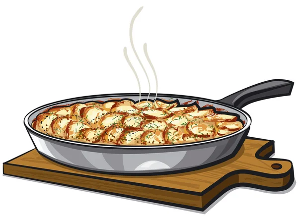 Gratin de pommes de terre — Image vectorielle