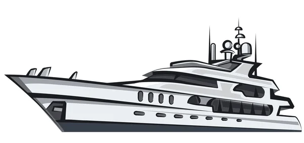 Ilustrace námořní jachty — Stockový vektor
