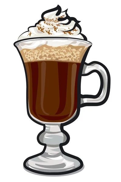 Vaso de café irlandés — Vector de stock