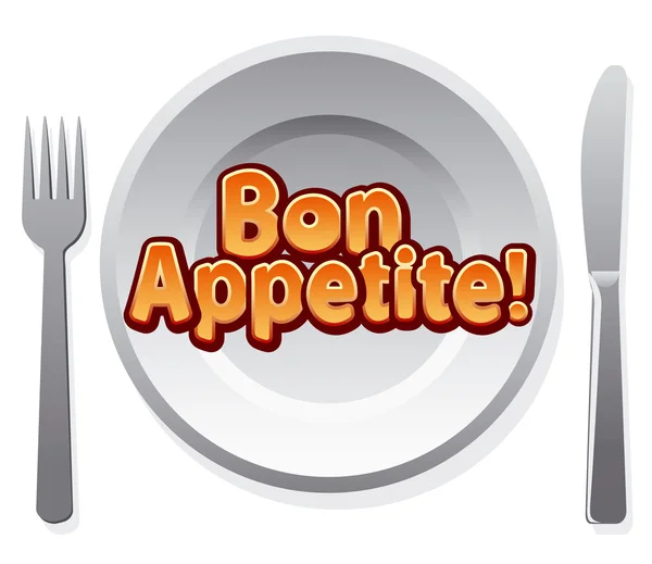 Bon appetit ikonen — Stock vektor