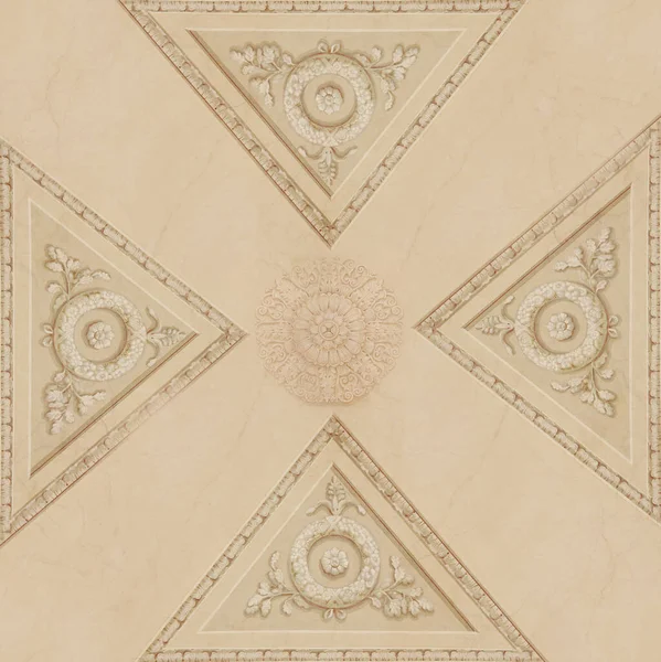 Affresco Digitale Soffitto Con Bellissimi Ornamenti — Foto Stock