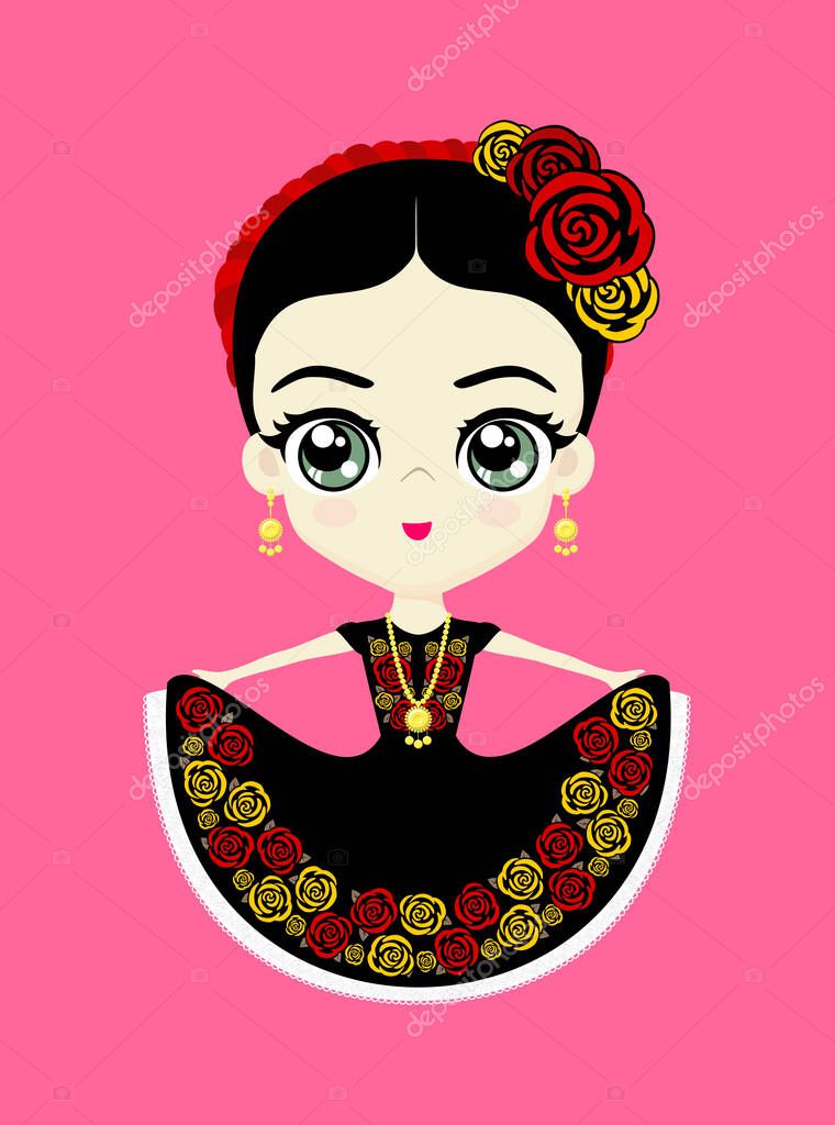 Muñeca cheap mexicana dibujo