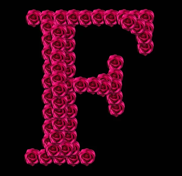 Romantisches Konzeptbild Eines Großen Buchstaben Aus Roten Rosen Vereinzelt Auf — Stockfoto