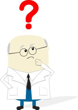 bilim adamı, düşünüyor