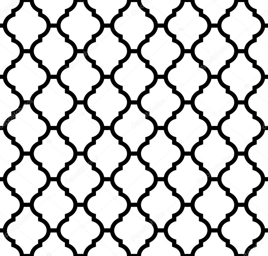 Moroccan pattern black and white