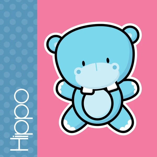 Baby hippo — Stockvector