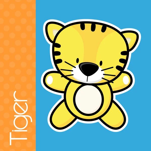 Tigre bebé — Vector de stock