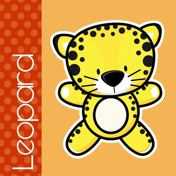 Baby leopard — Stock Vector