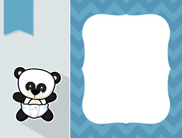 Telaio baby panda — Vettoriale Stock