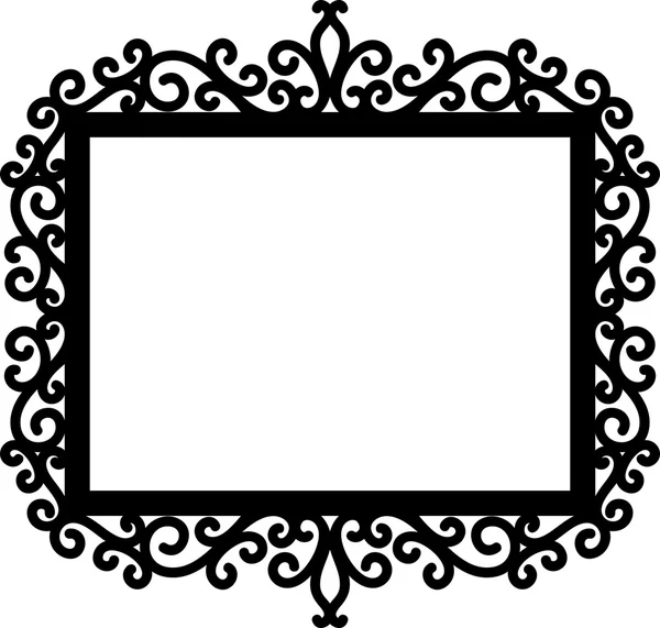 Decoratief frame silhouet — Stockvector