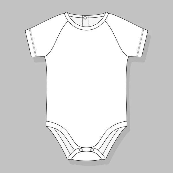 Plantilla de traje de bebé raglán — Archivo Imágenes Vectoriales