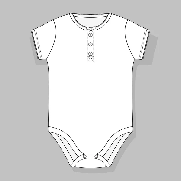 Botón delantero tapeta baby girl bodysuit — Archivo Imágenes Vectoriales