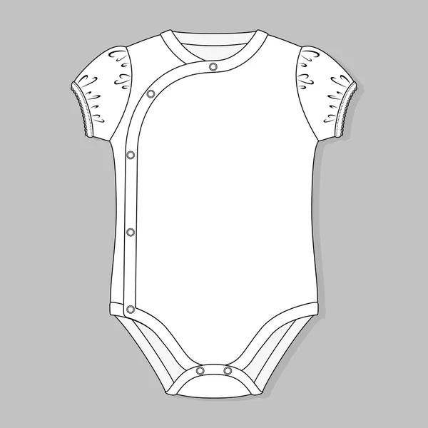 Crossover baby girl bodysuit — 스톡 벡터