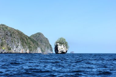 Tropik adaları ile güzel deniz manzarası. Panorama. Filipinler.