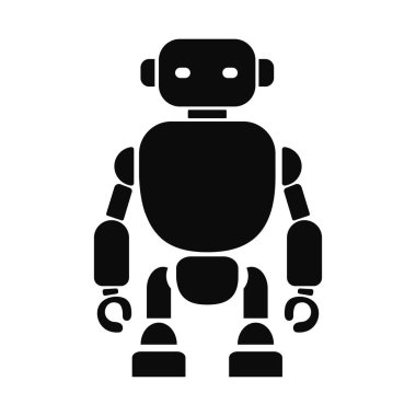 Robot silhouette symbol icon. Robot logo. Robot body. automation, robot.