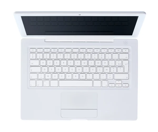 Сучасний білий ноутбук — стокове фото