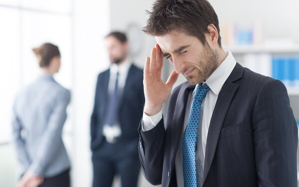 businessman having an headache