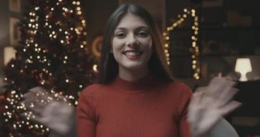 Evde Noel günü video çağrısı