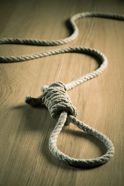 Noose on the floor — Stock Photo, Image