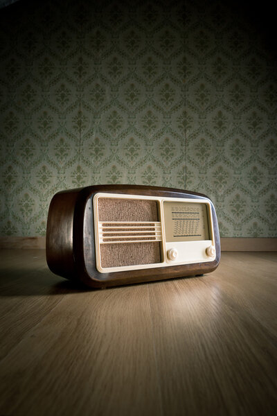 Antigua radio a la moda — Foto de Stock