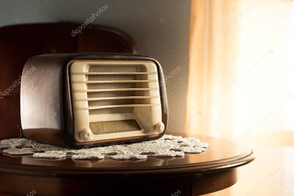 Vintage radio in the living room