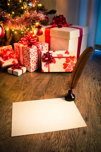 Schrijven aan de Kerstman — Stockfoto