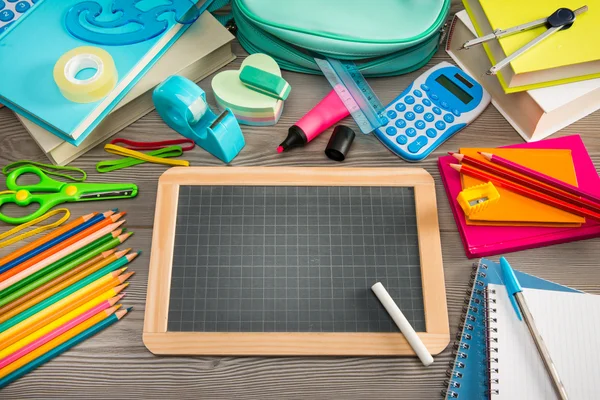 Back to school with chalkboard — Stock Photo, Image