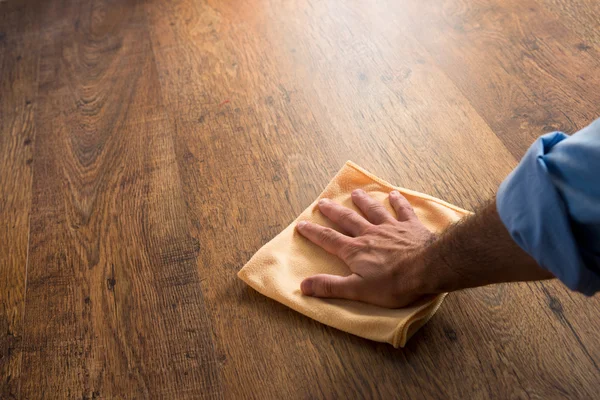 Hardwood floor manteinance — Stock Photo, Image