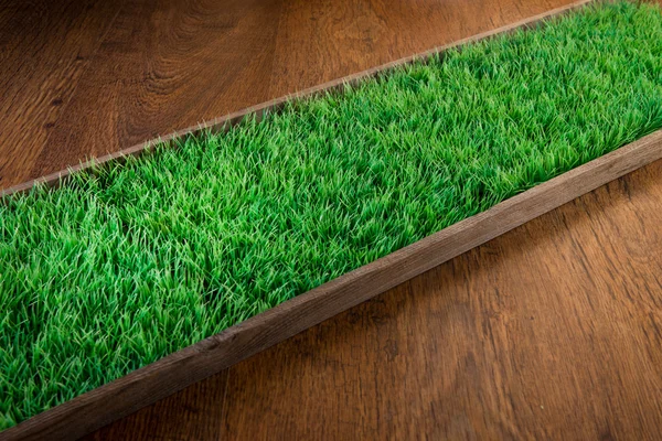 Artificial lush grass — Stock Photo, Image