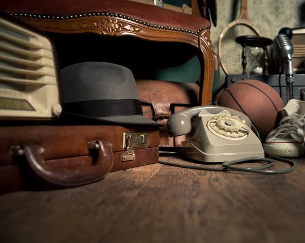 Gruppo di oggetti vintage — Foto Stock