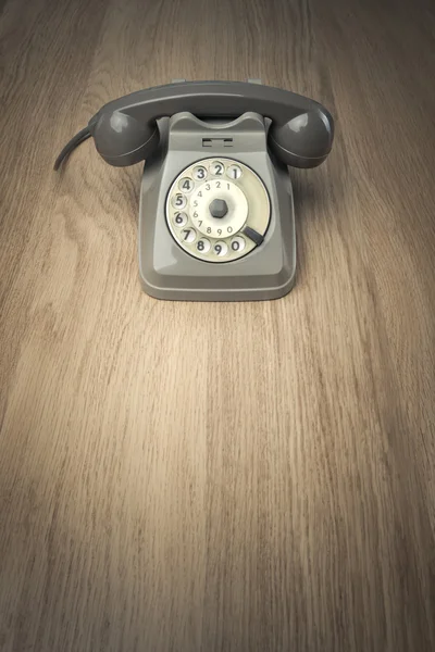 Vintage gri telefon — Stok fotoğraf