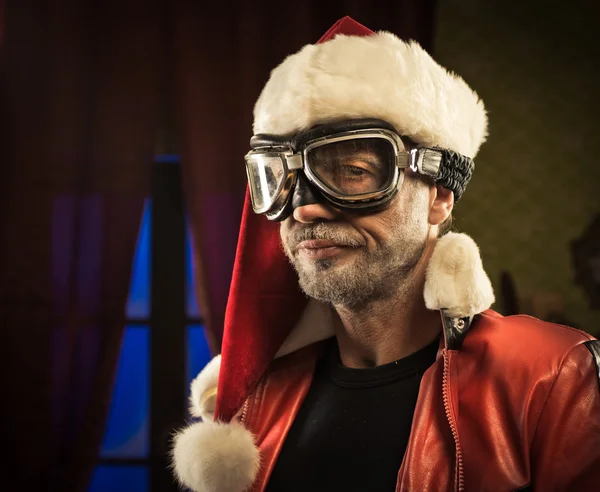 Bad Santa with goggles — Stock Photo, Image