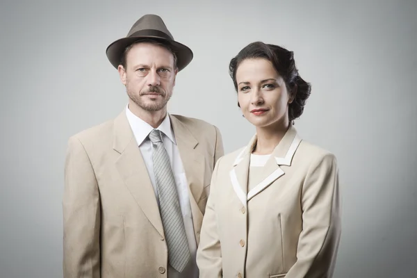 Retro elegant couple — Stock Photo, Image