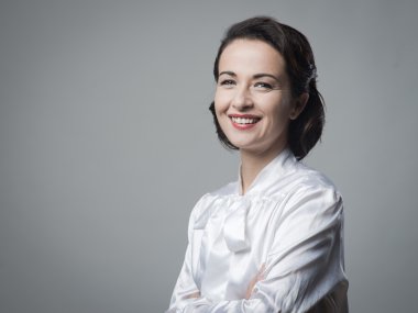 Neşeli vintage kadın