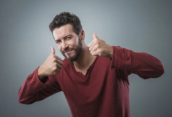 Man with thumbs up — Stock Photo, Image
