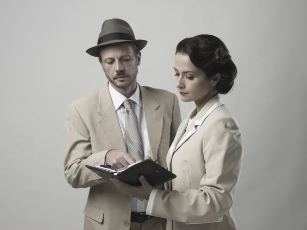 Manager and secretary working — Stock Photo, Image