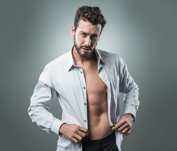 Handsome man getting ready — Stock Photo, Image