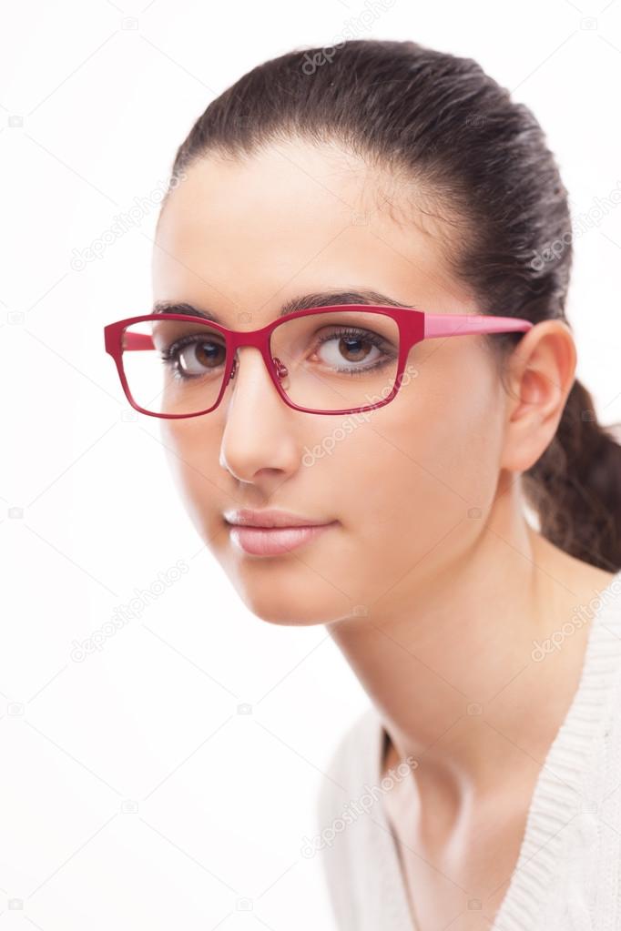 Model wearing fashion glasses