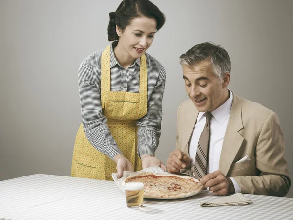 Paar eten — Stockfoto