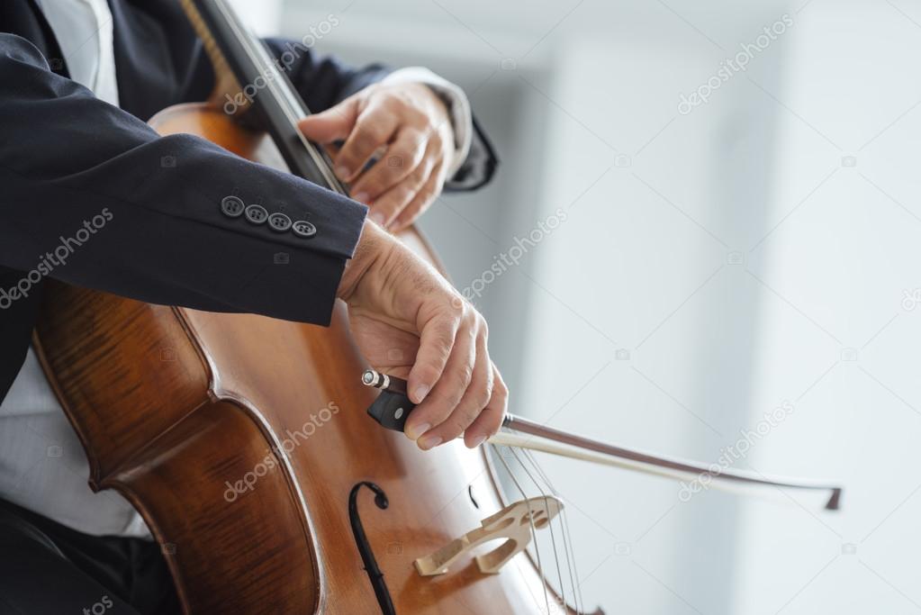 cello player solo performance