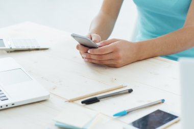 Teen girl texting