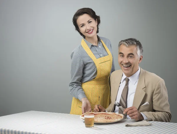 Paar eten — Stockfoto