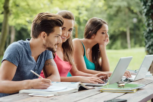 Adolescenti che fanno i compiti — Foto Stock